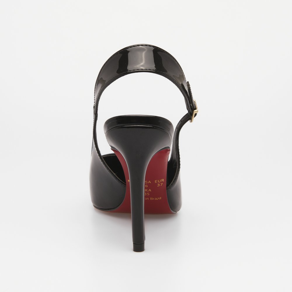 SLINGBACK SAMANTA DI VALENTINI VERNIZ Preto 6