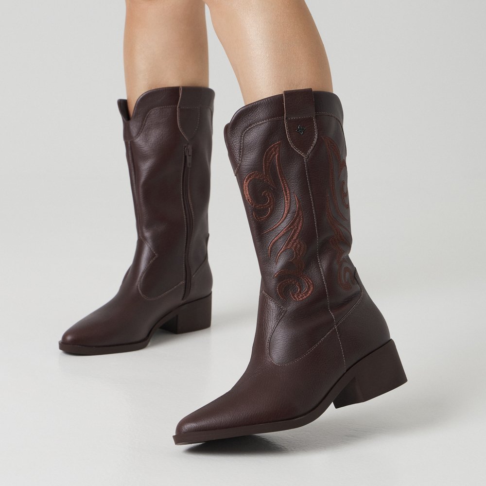 BOTA IANA DI VALENTINI COURO Marrom 3