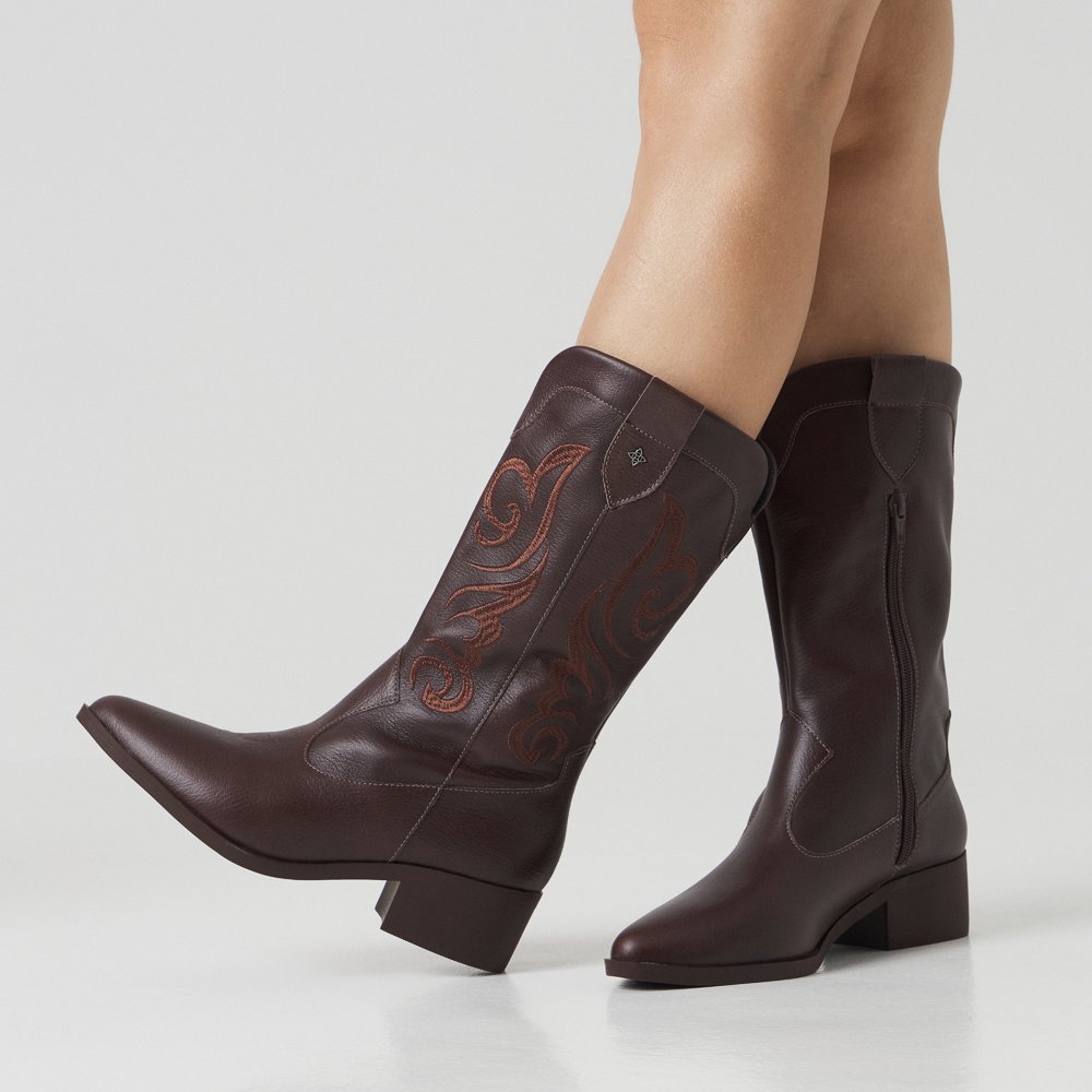 BOTA IANA DI VALENTINI COURO Marrom 5