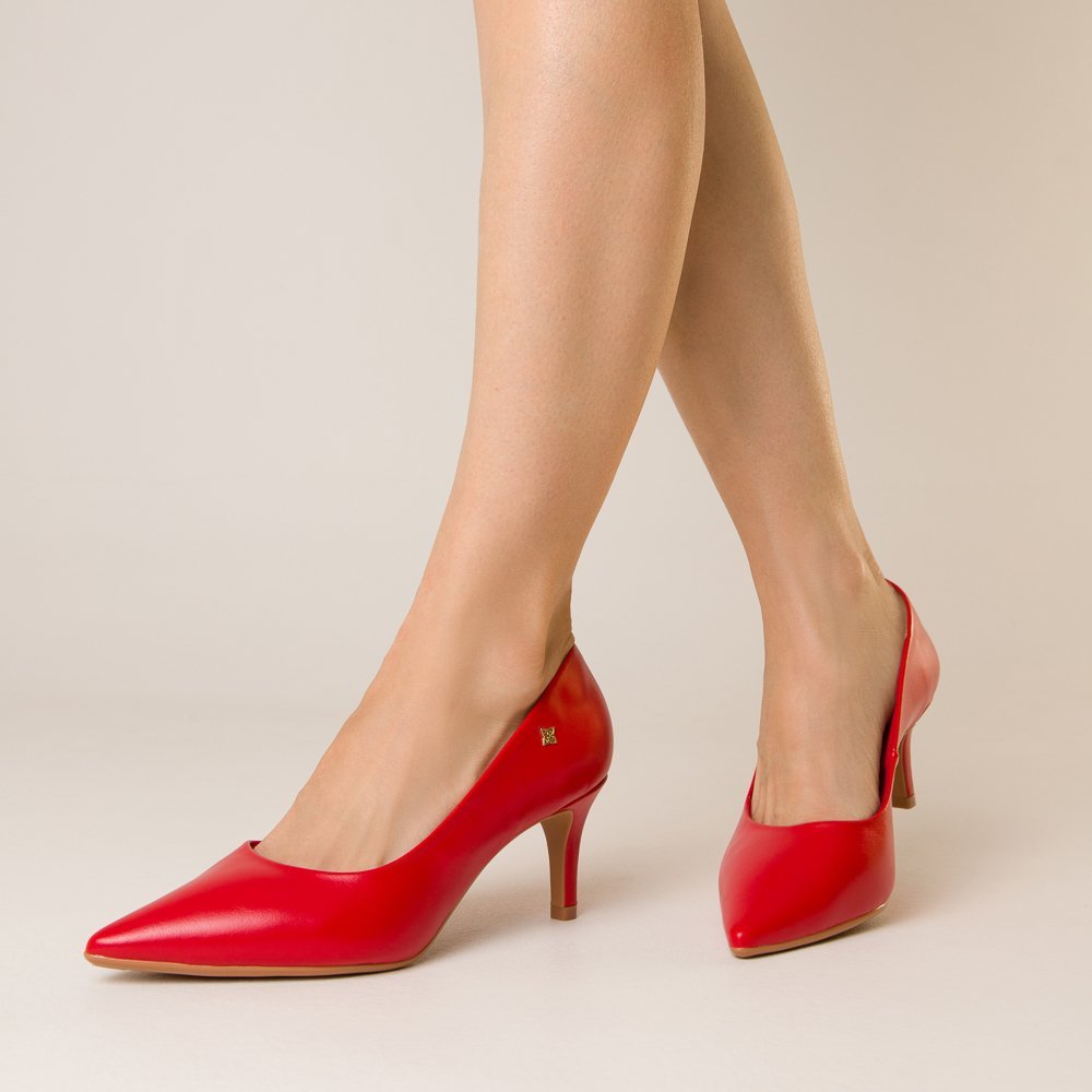 SCARPIN AMALIA DI VALENTINI NAPA Vermelho 3