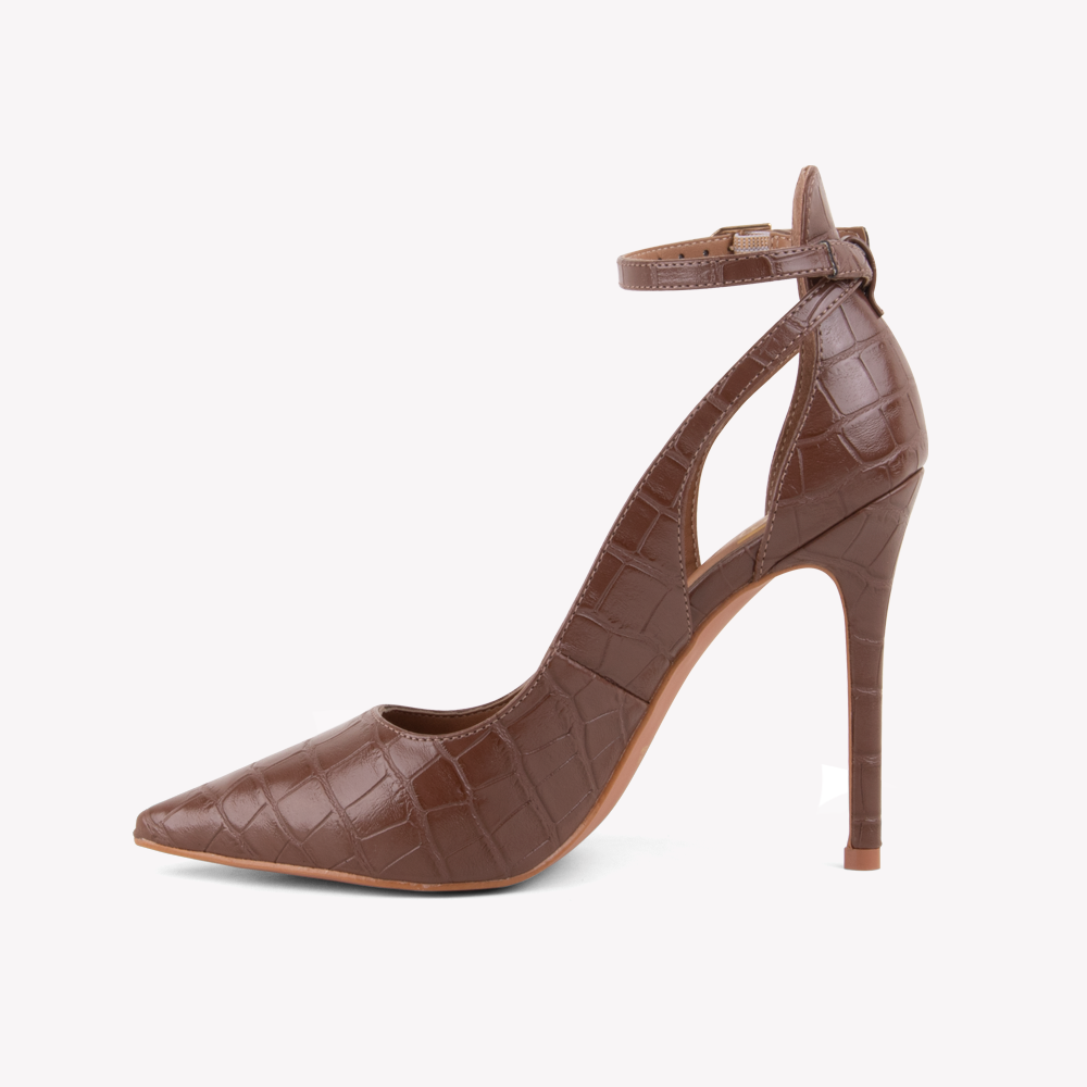 SCARPIN LOLITA DI VALENTINI NAPA CROCO Marrom 5
