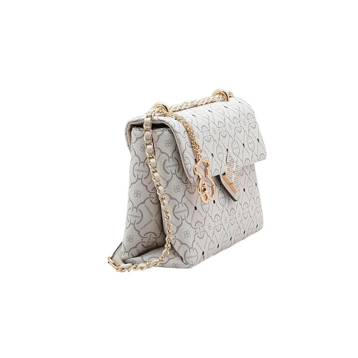 Bolsa Chenson Classic Casual Versatil Branco/Cinza 3