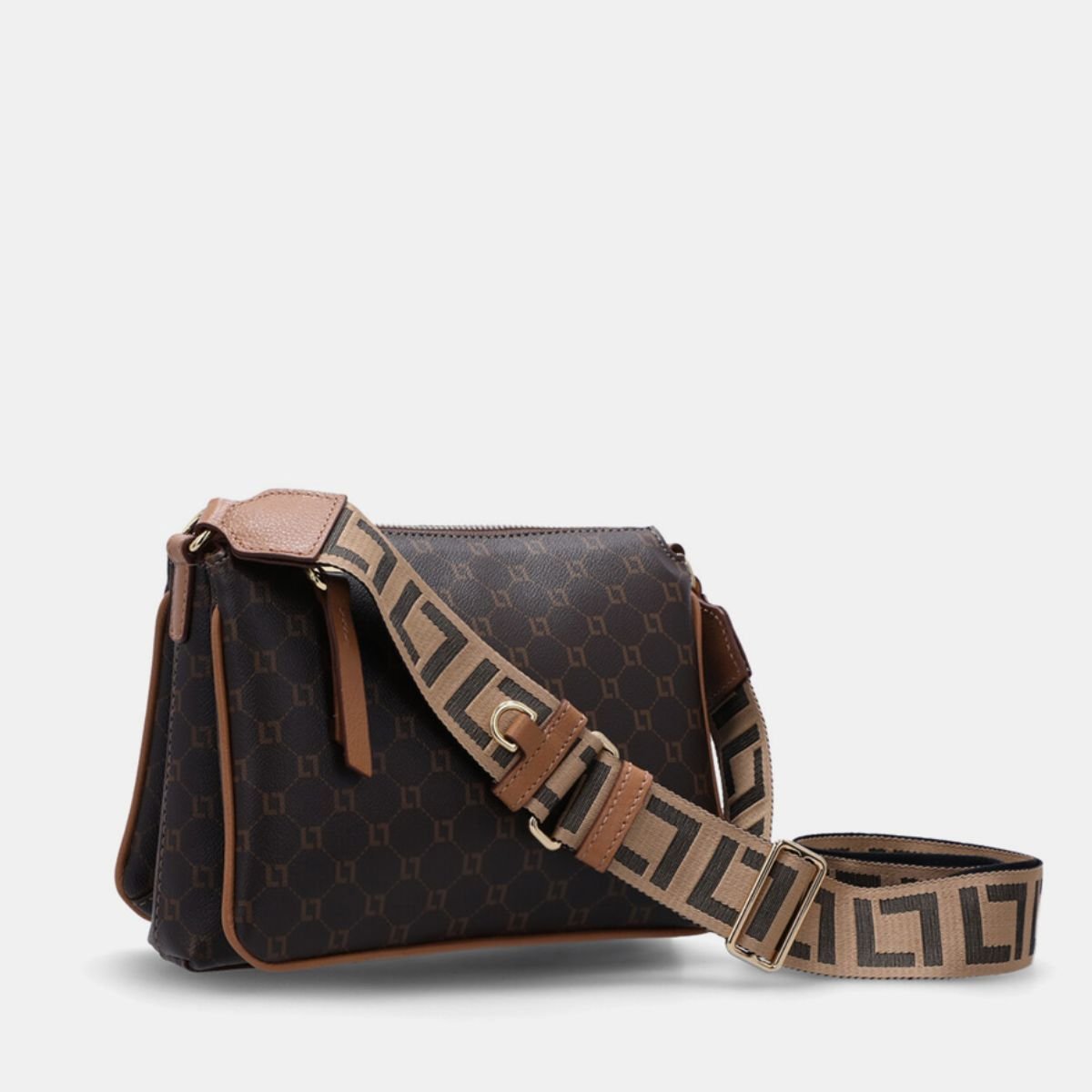 Bolsa Luz da Lua Tiracolo Monograma Ll Mocca - 2000506 Marrom 2