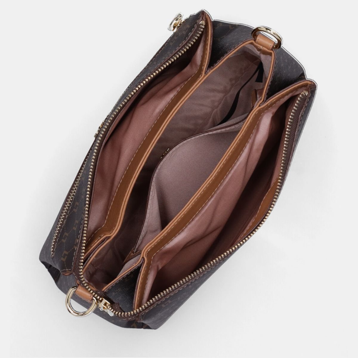 Bolsa  Luz da Lua Tiracolo Monograma Ll Mocca - 2000555 Marrom 3