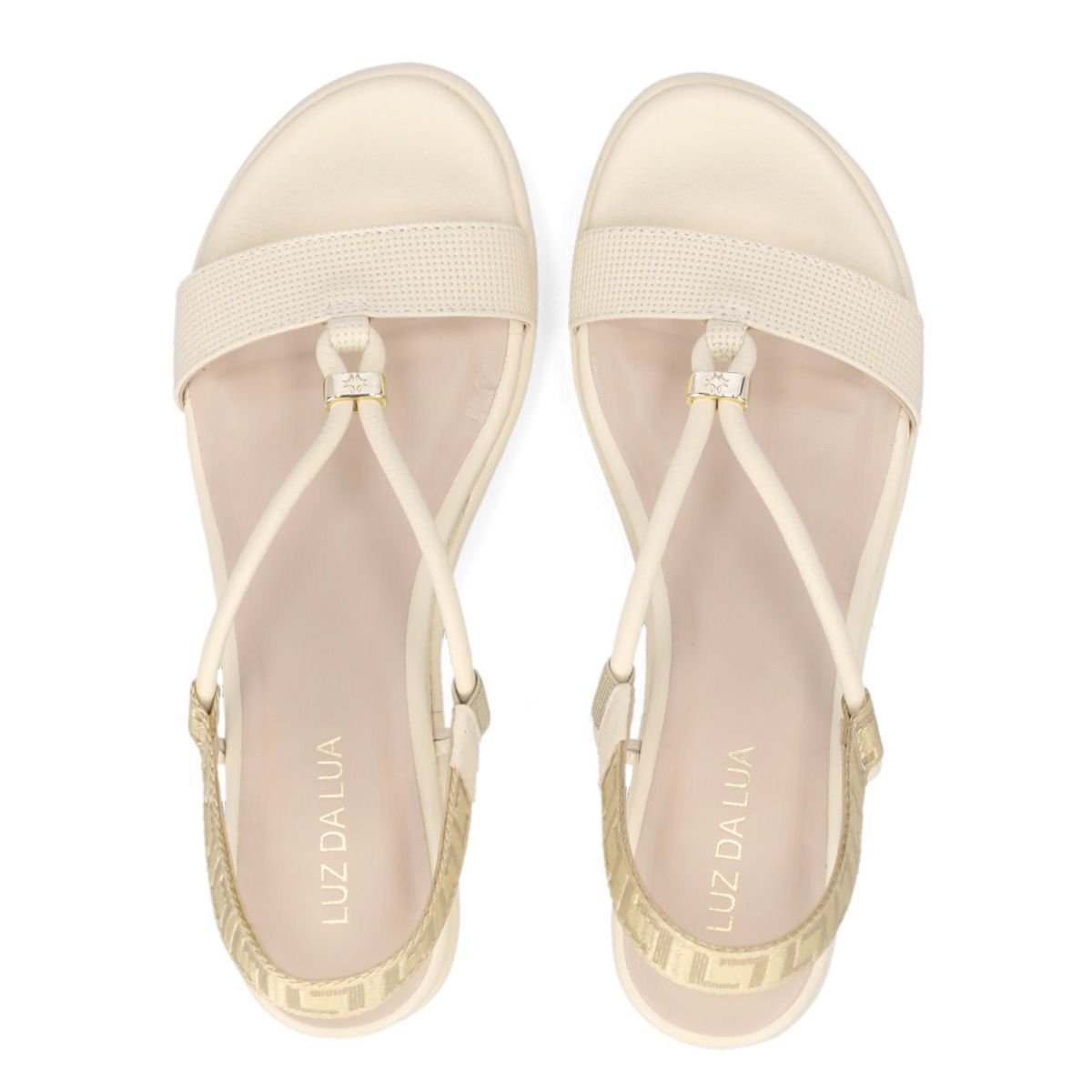 Sandalia Luz Da Lua Anabela Tramado Marfim 4