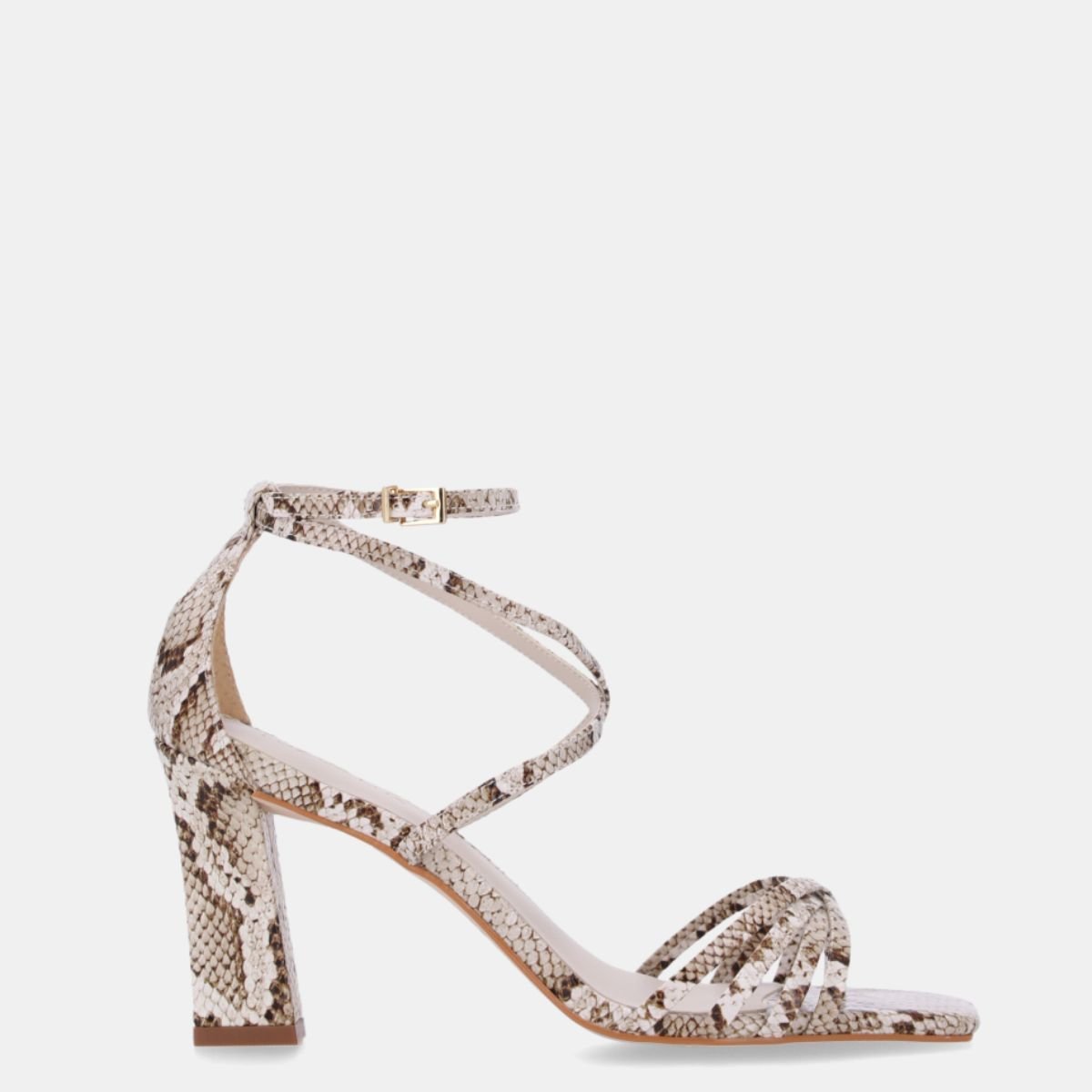 Sandalia Luz da Lua Salto Snake Panna - 80790009