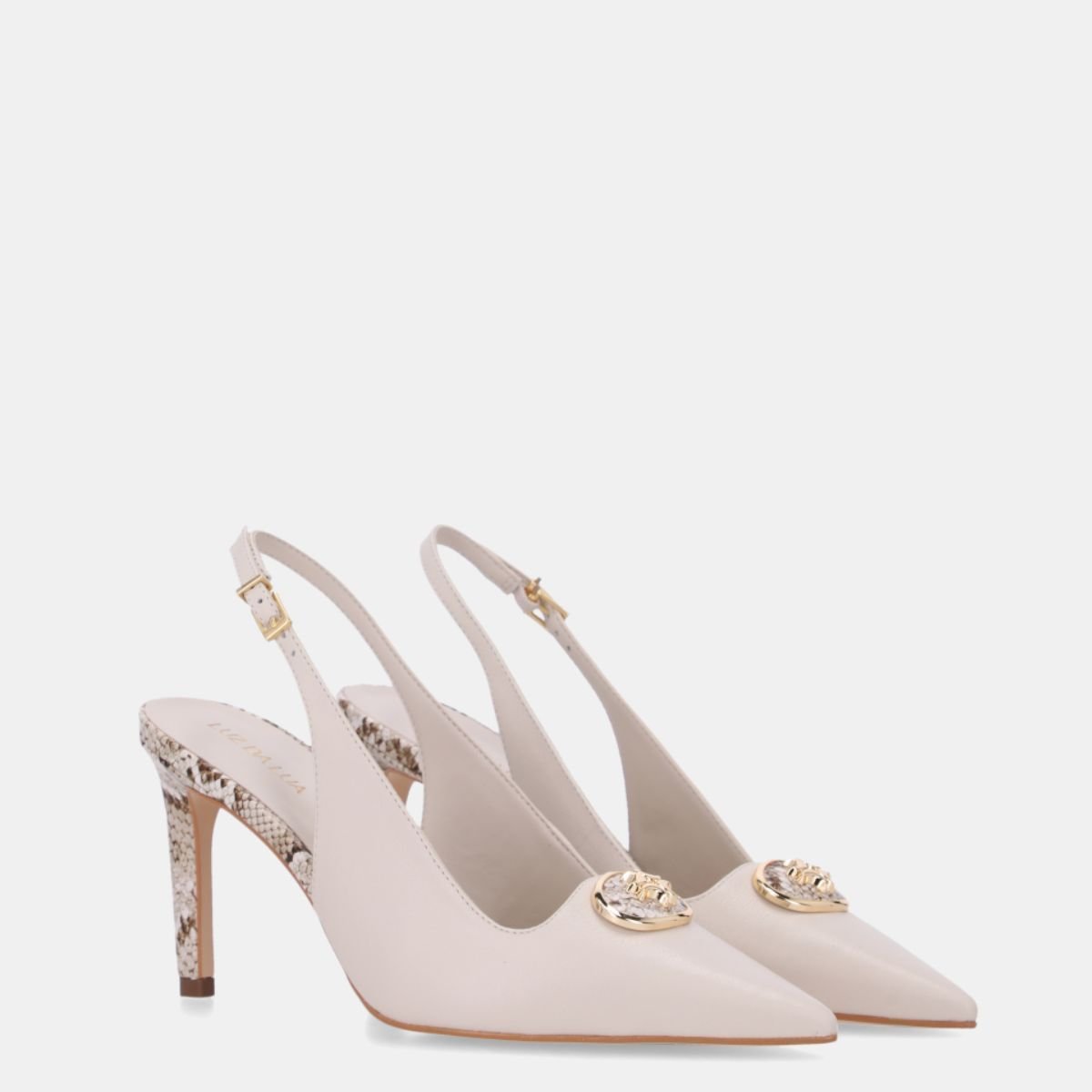 Slingback Luz da Lua Snake Panna - 80480031 Branco/Animal Print 2