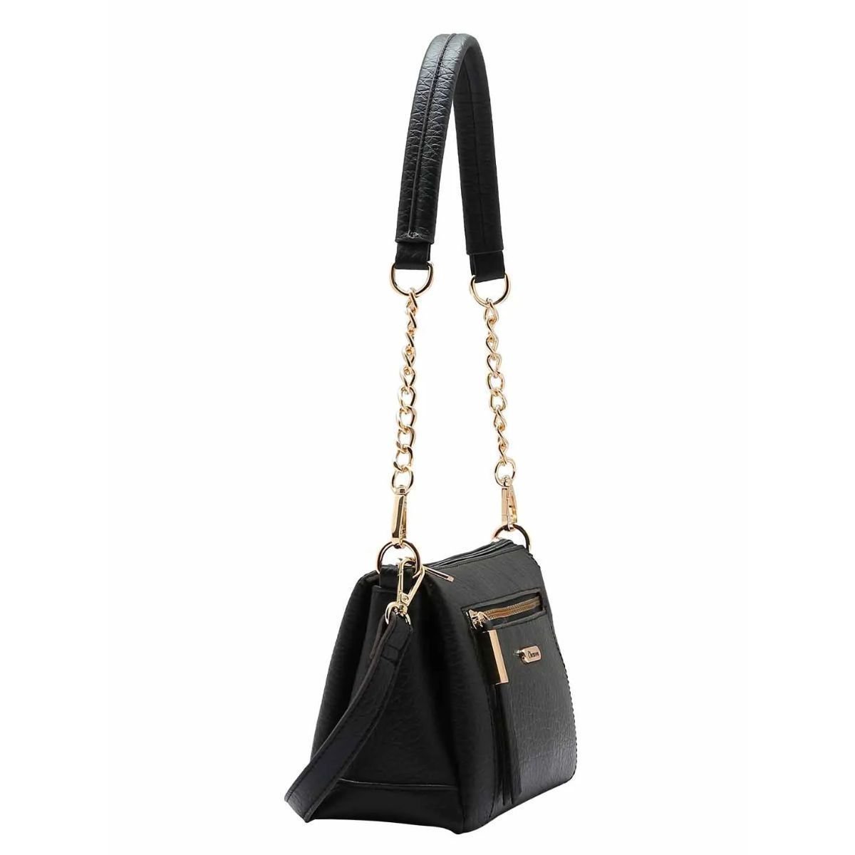 BOLSA CHENSON DETALHE ZIPER VERSATIL Preto 2