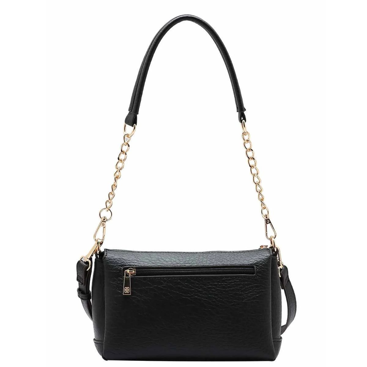 BOLSA CHENSON DETALHE ZIPER VERSATIL Preto 4