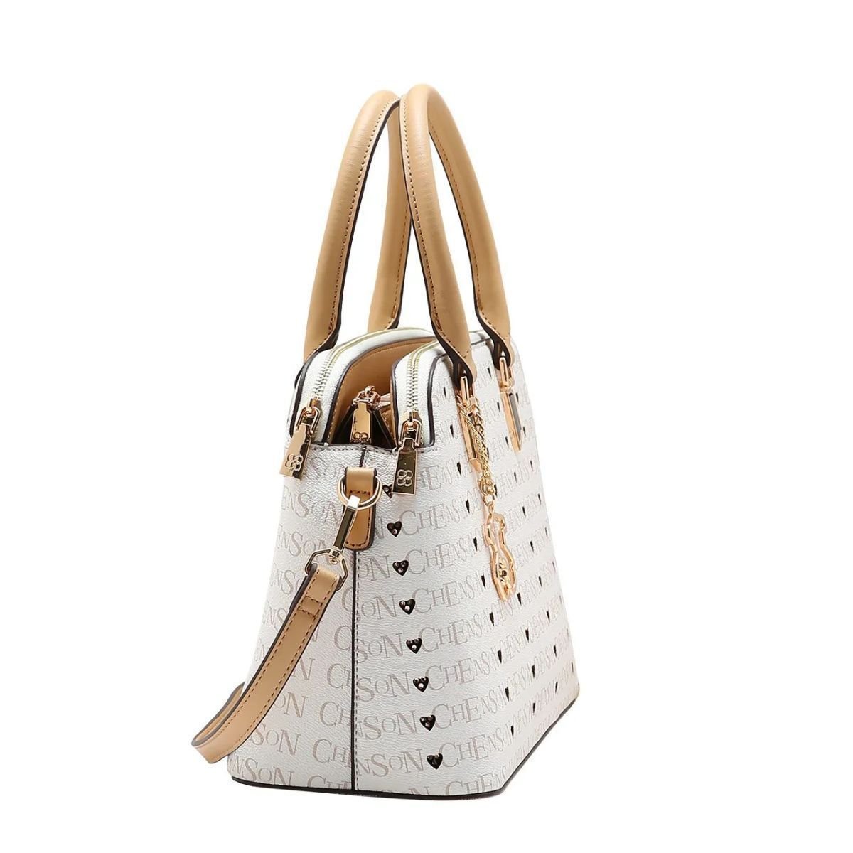 Bolsa Chenson Cristal Monograma Bege 2