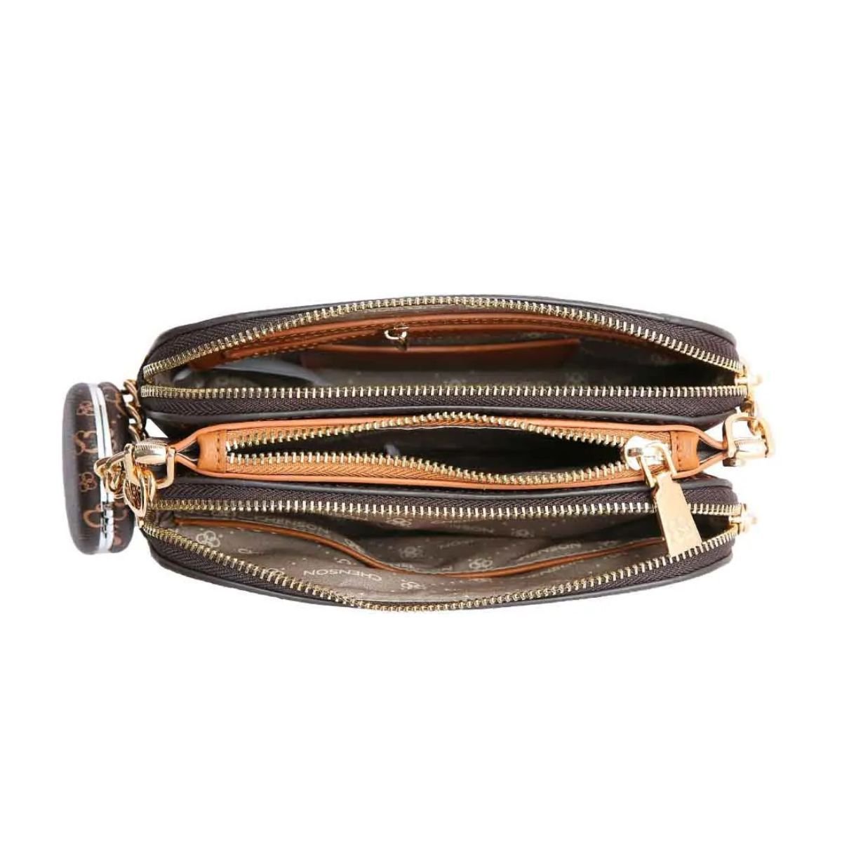 BOLSA CHENSON ELEGANCE LUXO TRANSVERSAL Café 2