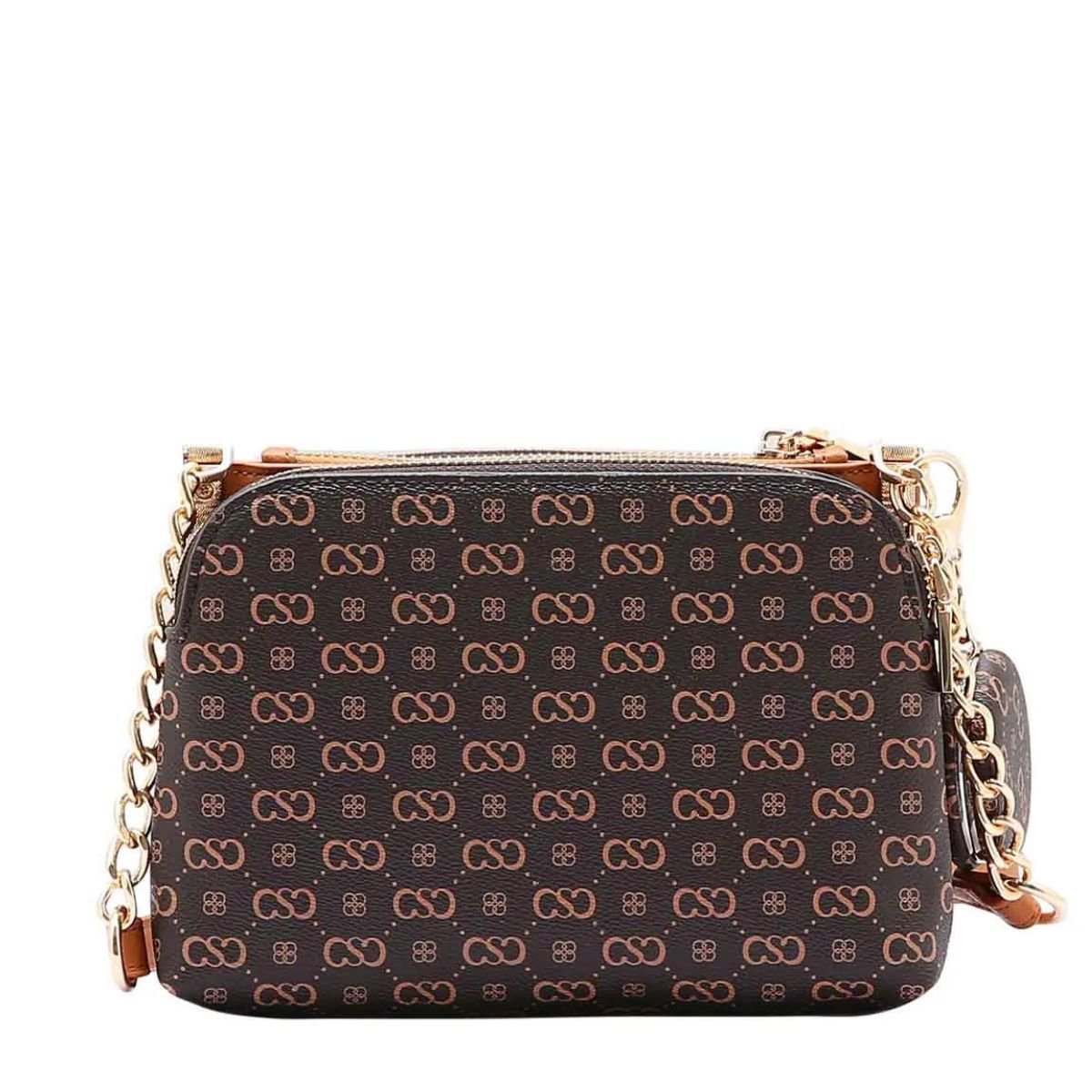 BOLSA CHENSON ELEGANCE LUXO TRANSVERSAL Café 3