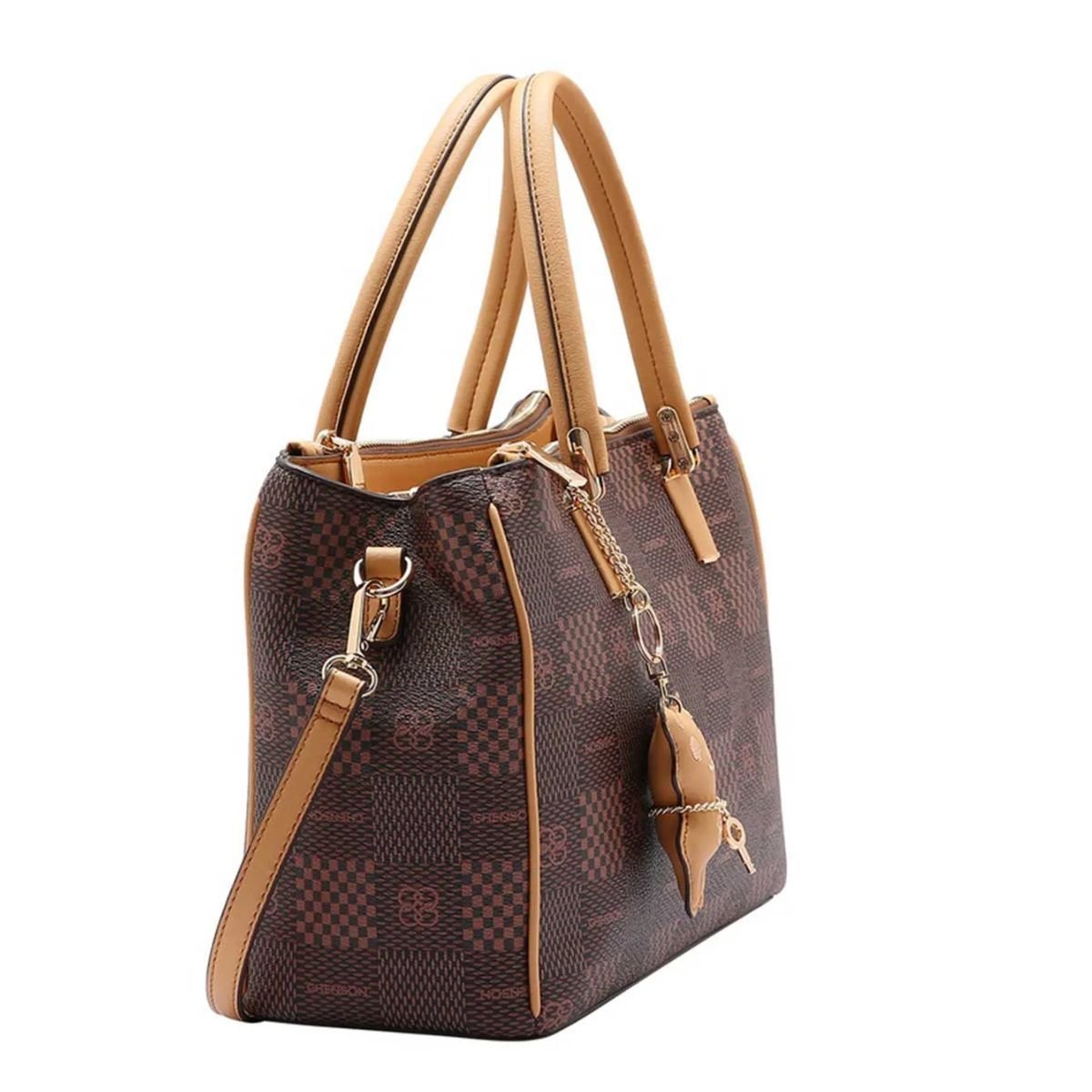BOLSA CHENSON ELEMENTO GRAFICO MAO Marrom 2