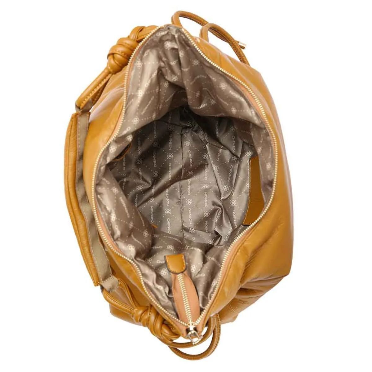 BOLSA CHENSON PUFFER OMBRO Caramelo 3