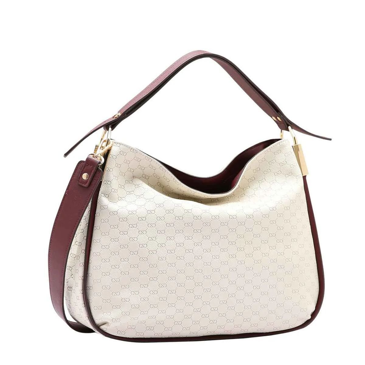 BOLSA CHENSON LUXURY MONOGRAMA HOBO Off White 3