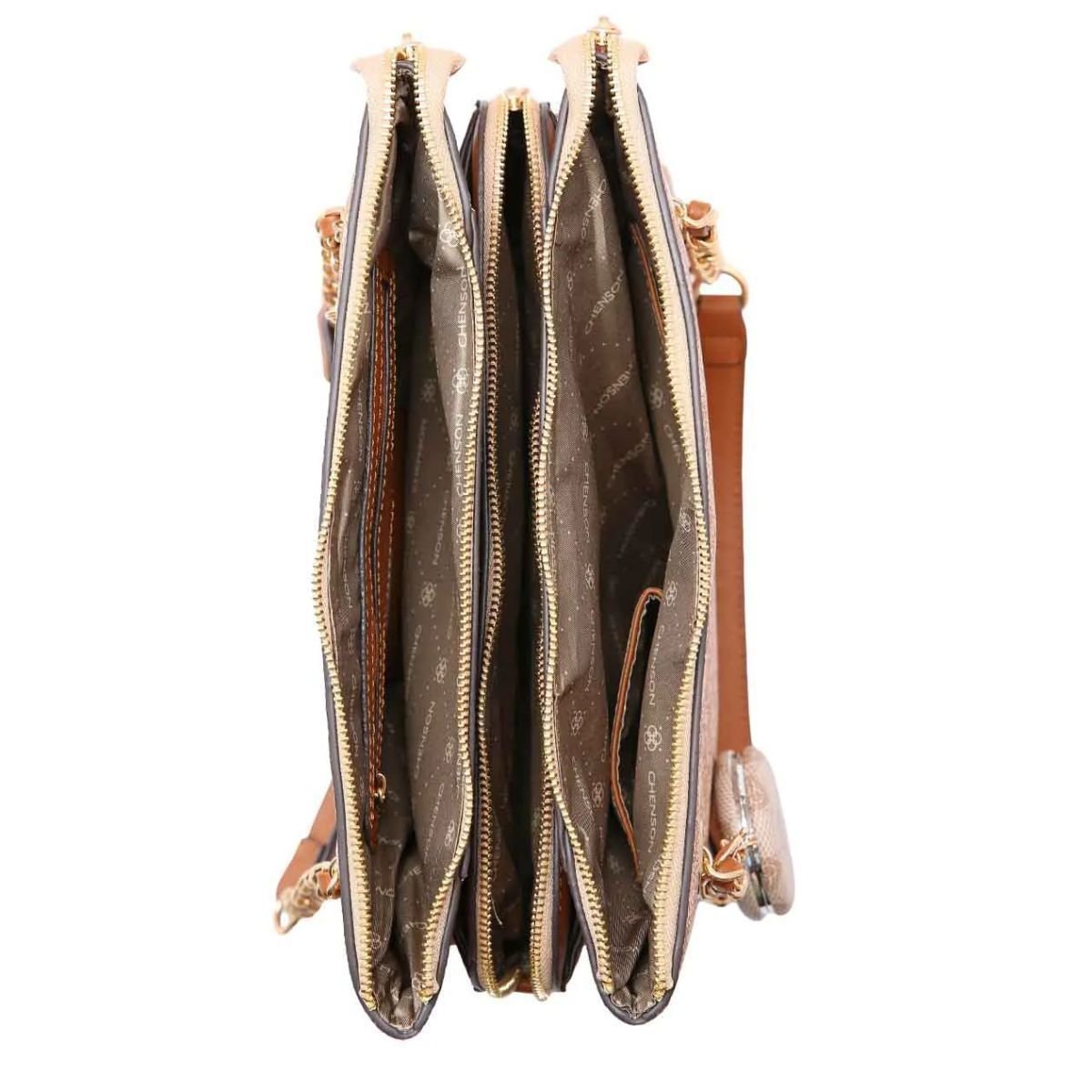 BOLSA CHENSON NEW CRISTAL OMBRO Bege 3