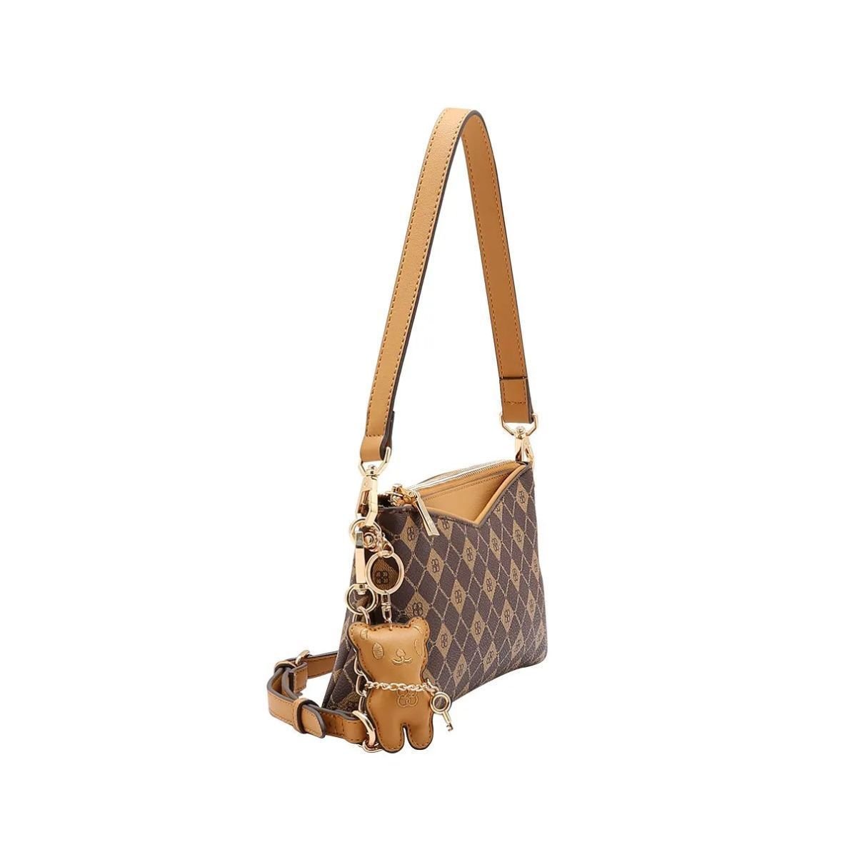 Bolsa Chenson Monograma Elemento Grafico Versatil Compacta Café 2