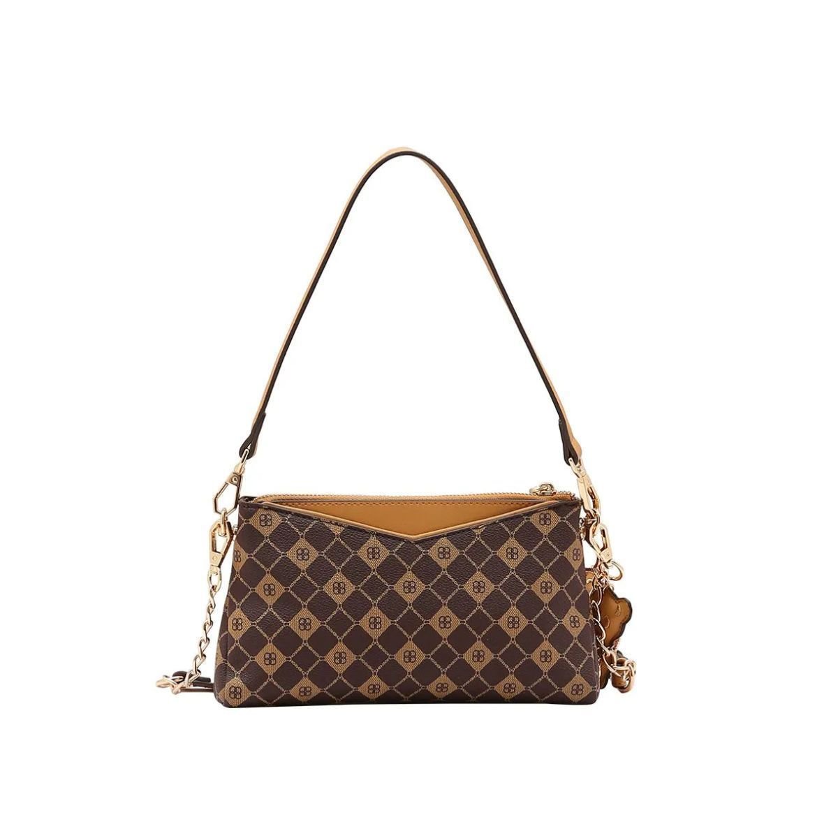 Bolsa Chenson Monograma Elemento Grafico Versatil Compacta Café 3