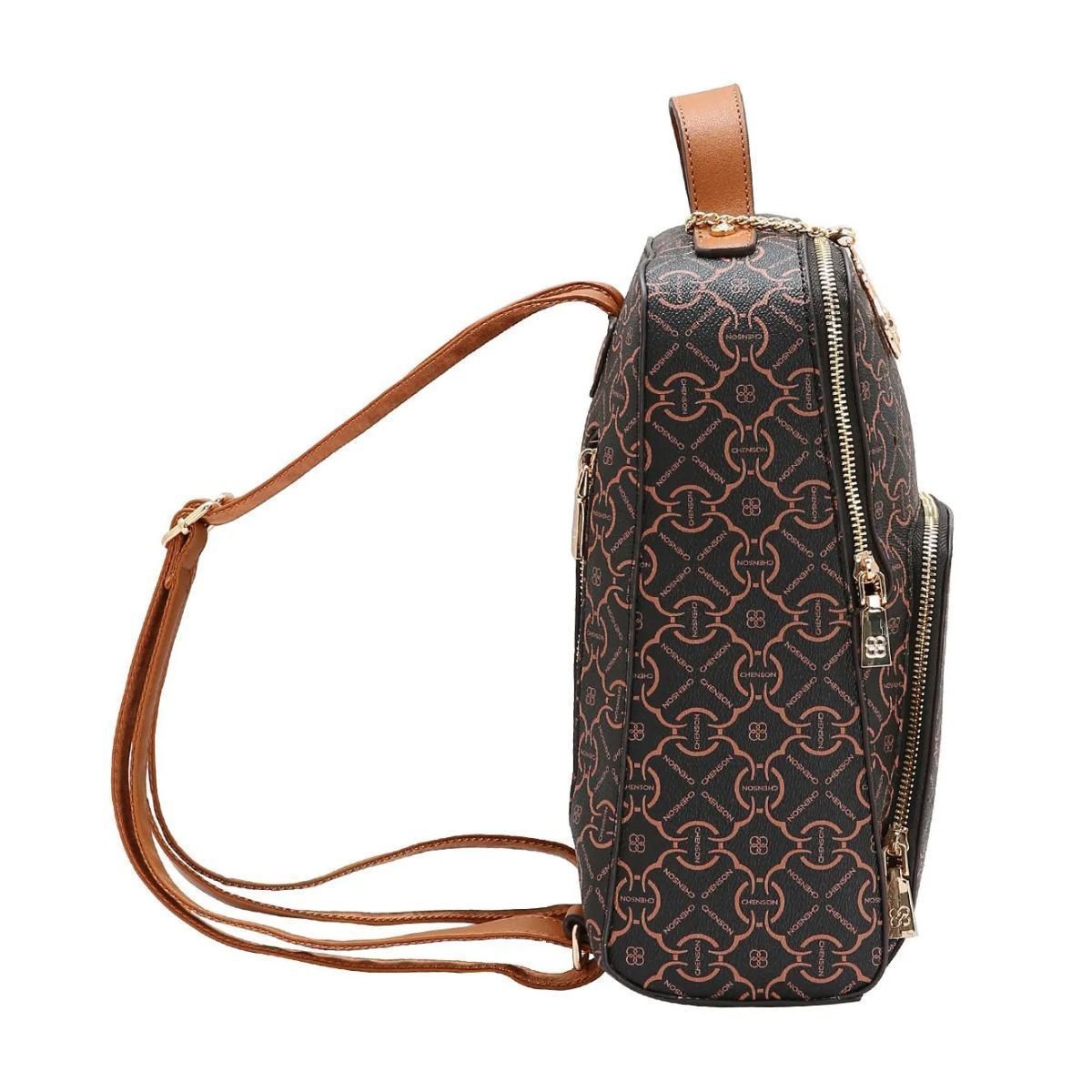Mochila Chenson Classic Cristal Luxo Casual  Café 2
