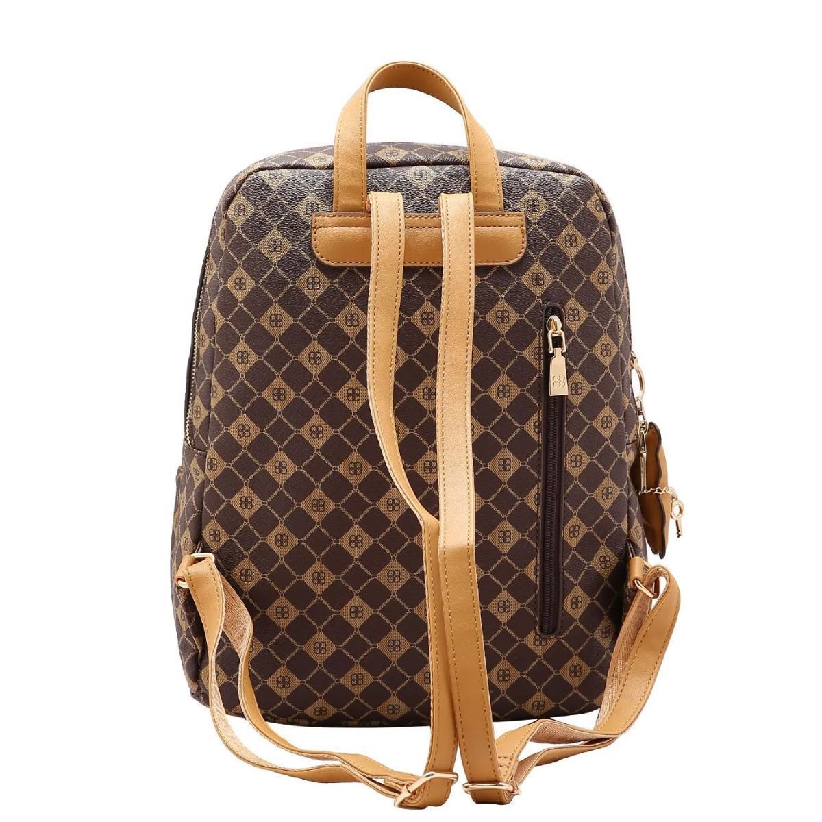 Mochila Chenson Monograma Elemento Grafico Marrom 3