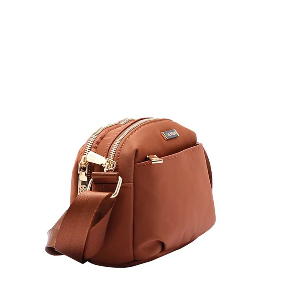 Bolsa Chenson Twill Nylon Transversal Marrom 2
