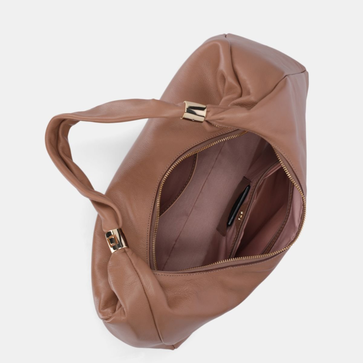 Bolsa Hobo Luz da Lua Grande Saara Mousse - 2000695 Mousse 3