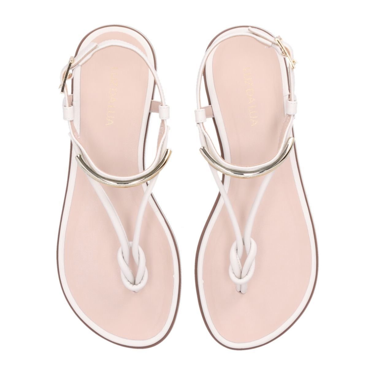 Sandalia Luz Da Lua Rasteira Branco 4