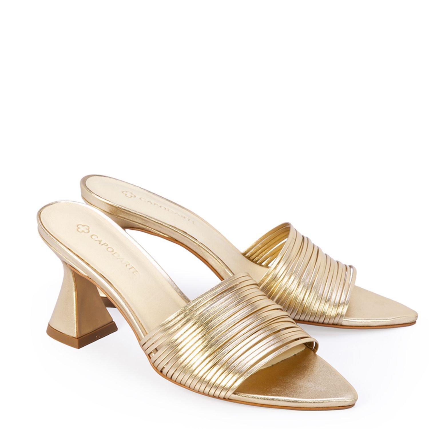 Mule Capodarte Metalizado Ouro Dourado 2