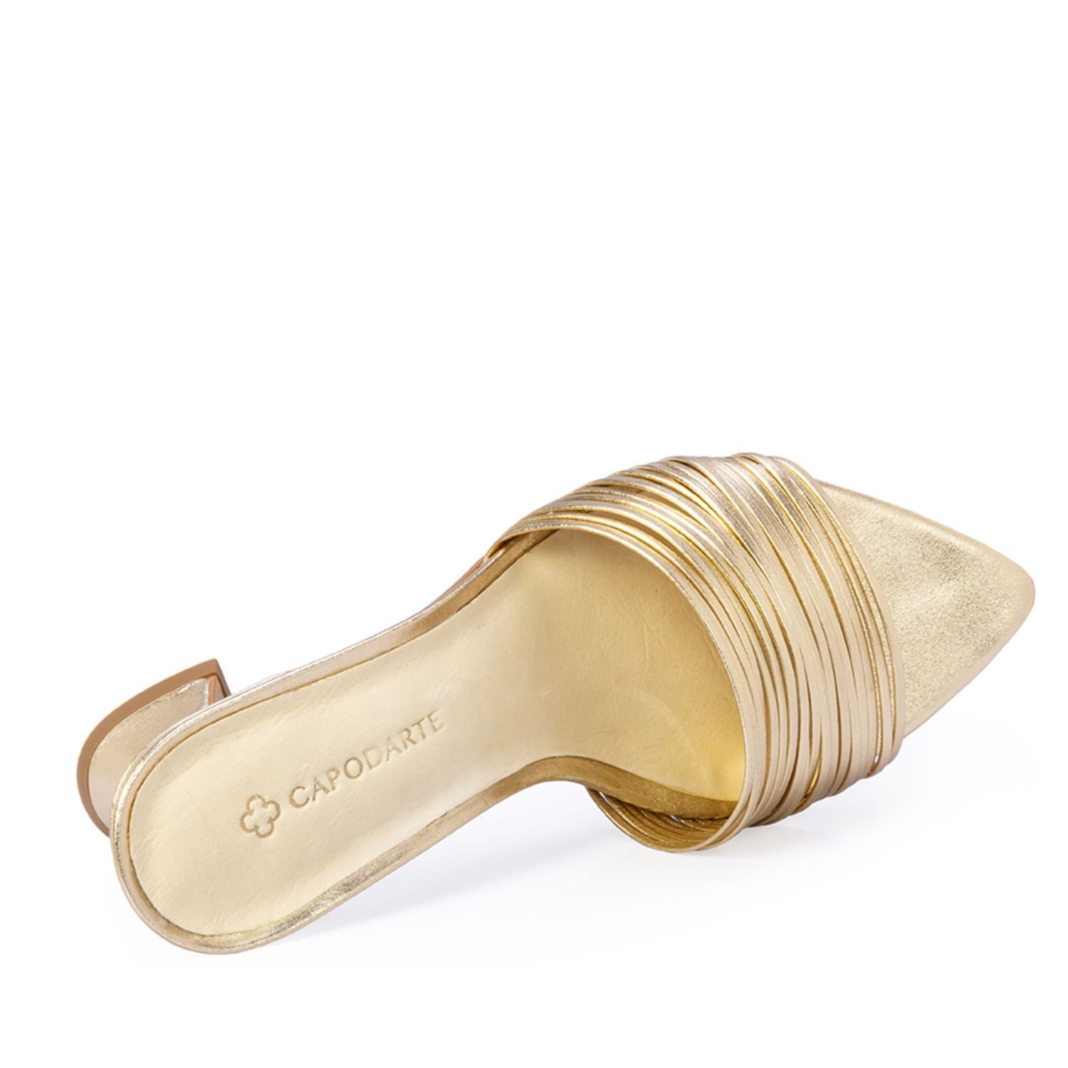 Mule Capodarte Metalizado Ouro Dourado 3