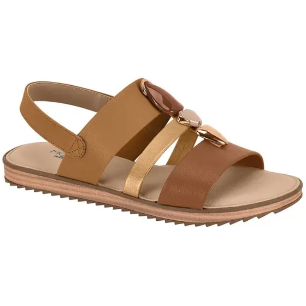 Sandalia Feminina Modare Camel Avela Conforto Casual