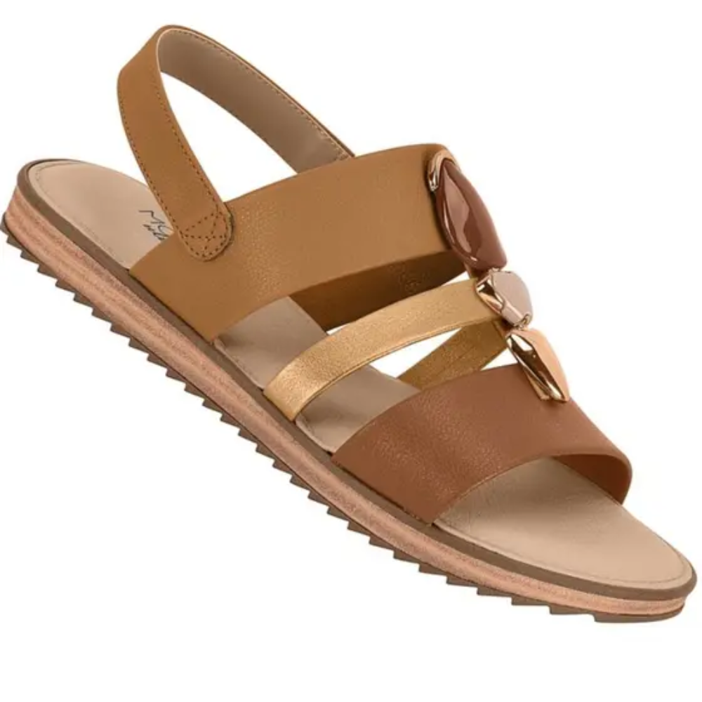 Sandalia Feminina Modare Camel Avela Conforto Casual Bege 3