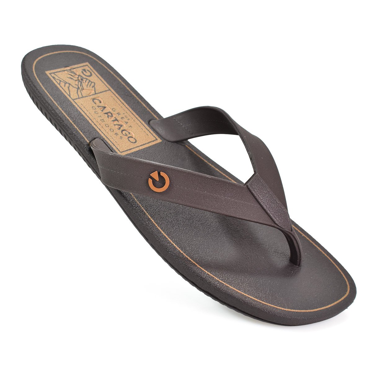 Chinelo de Dedo Cartago Atlanta Masculino Marrom 11840 Marrom 2