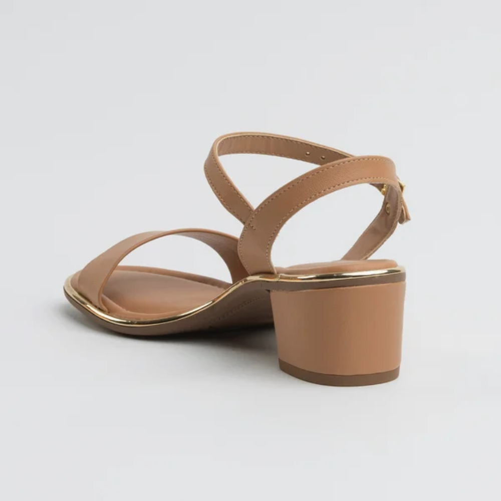 Sandalia Feminina Beira Rio Camel Salto Confortavel Estilosa Camel 5