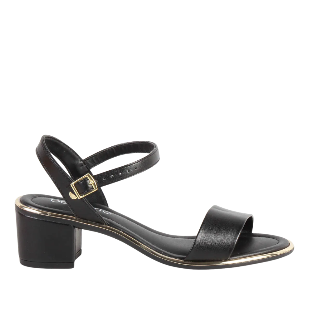 Sandalia Feminina Beira Rio Preto Salto Confortavel Elegante