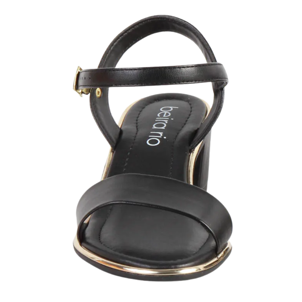 Sandalia Feminina Beira Rio Preto Salto Confortavel Elegante Preto 2