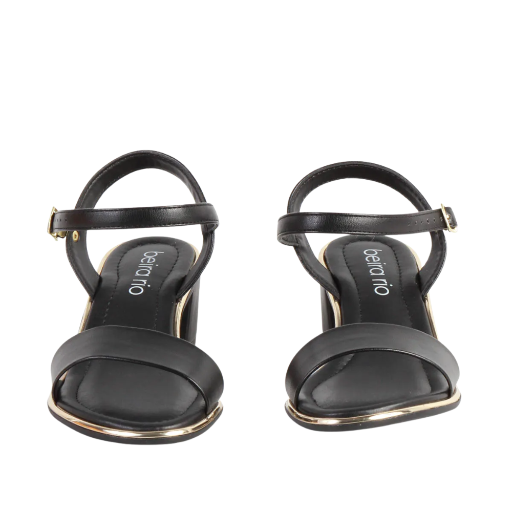 Sandalia Feminina Beira Rio Preto Salto Confortavel Elegante Preto 4