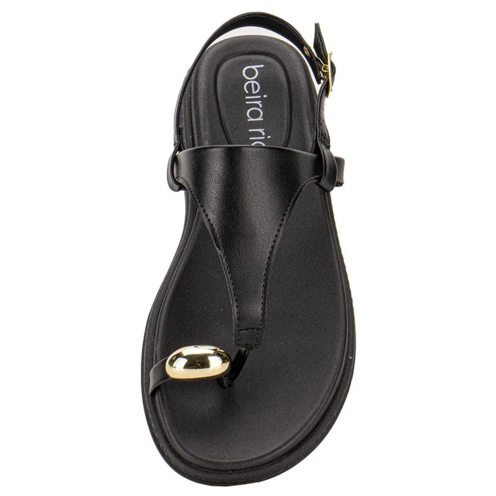 Sandalia Beira Rio Feminina Preta Confortavel e Estilosa Preto 5