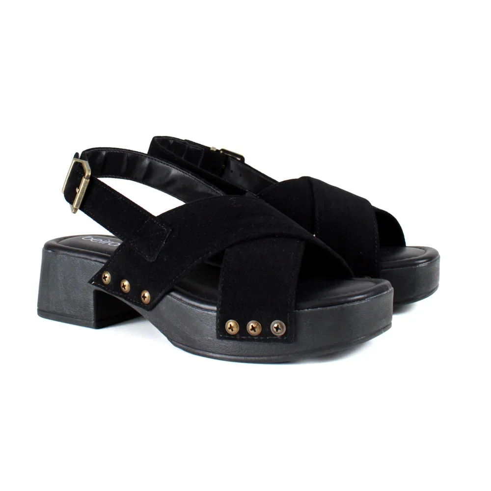 Sandalia Feminina Beira Rio Preto Confortavel e Elegante Preto 2