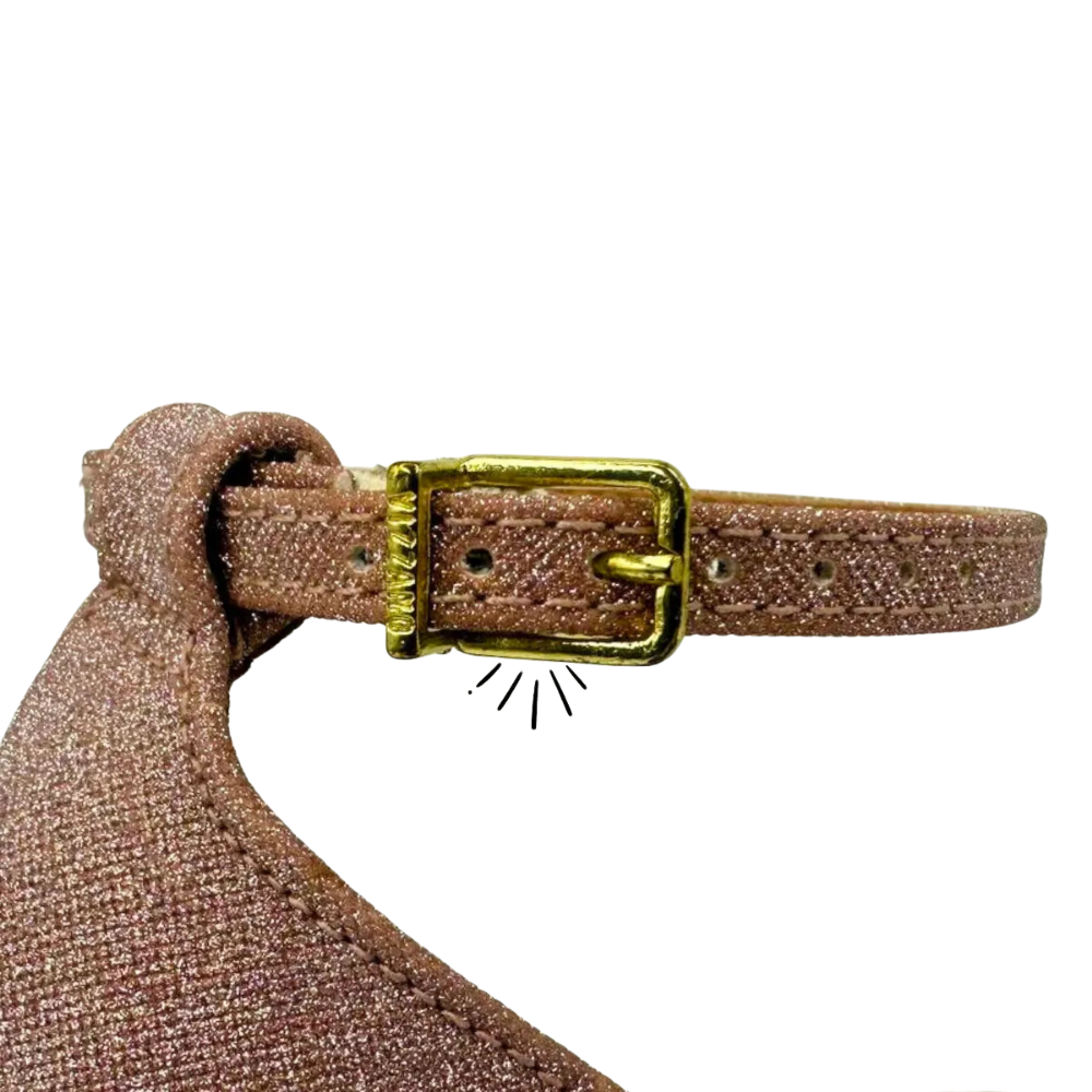 Sandalia Vizzano Feminina Ouro Rosado Brilho Salto Baixo Ouro Rosado 4