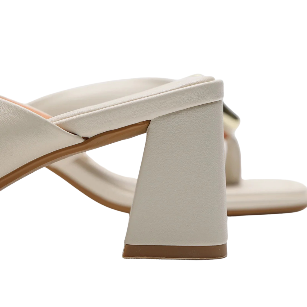 Tamanco Vizzano Feminino Branco Off Salto Bloco Conforto Branco Off 4