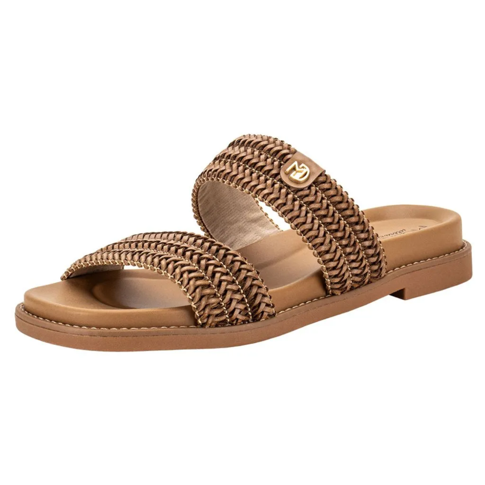 Tamanco Feminino Modare Camel Conforto Casual com Tiras