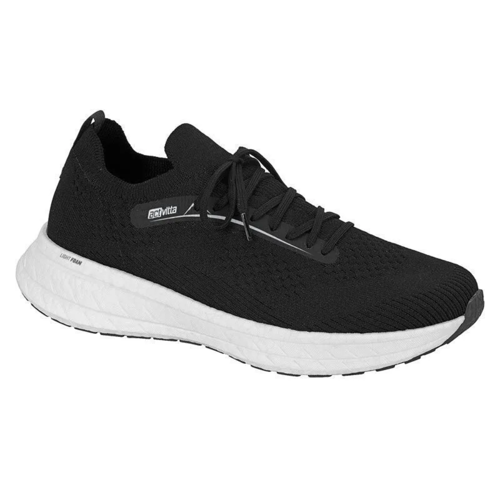 Tenis Masculino Actvitta Gaspea Preto Cinza Confortavel Preto/Cinza 1