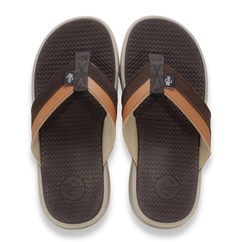 Chinelo Br Sport De Dedo Leve Confortavel Masculino Cafe Caramelo
