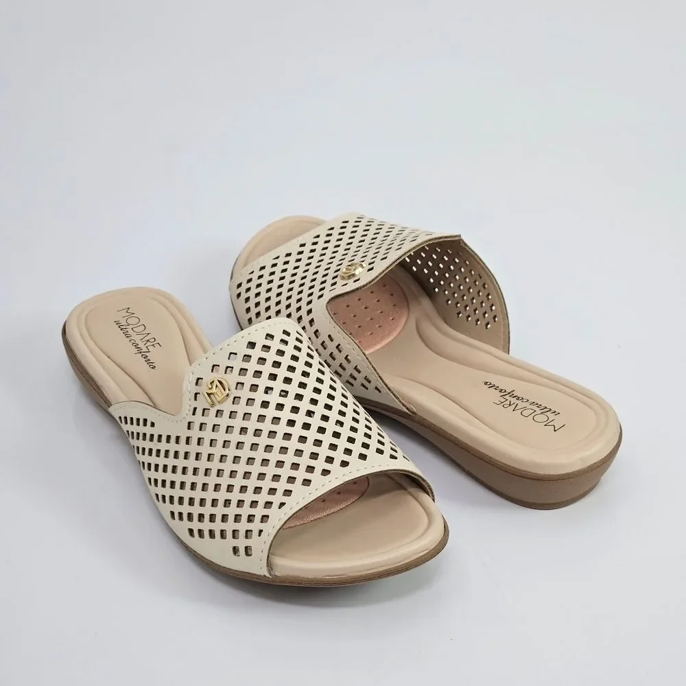 Tamanco Modare Feminino Napa Creme Confortavel Casual Creme 3