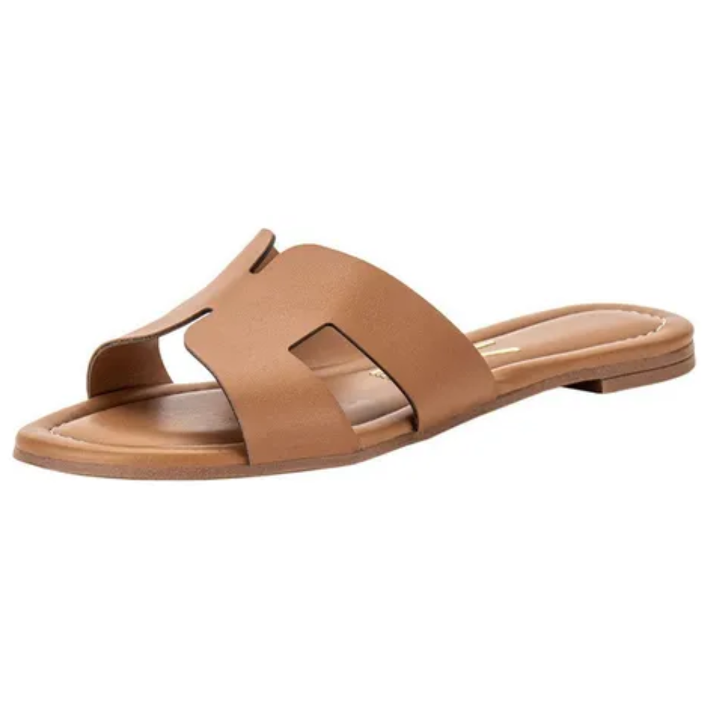 Sandalia Rasteira Vizzano Feminina Camel Confortavel Camel 3