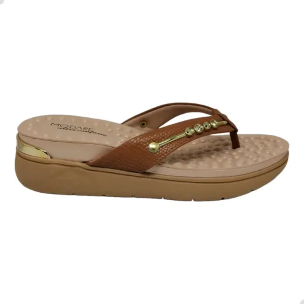 Tamanco Feminino Modare Camel Casual Ultraconforto