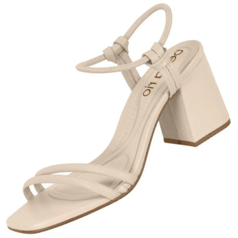 Sandalia Beira Rio Feminina Preta Salto Bloco Conforto Creme 2