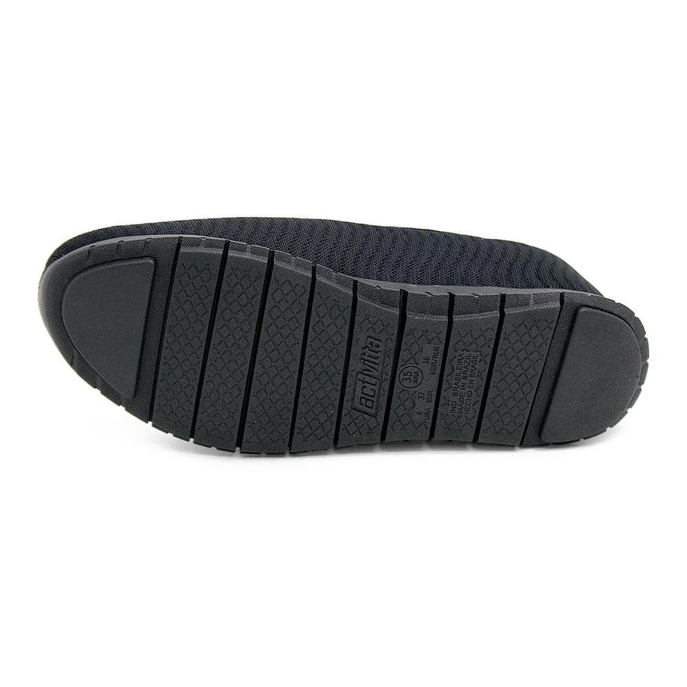 Tenis Feminino Activitta Lycra Preto Confortavel e Leve Preto 5