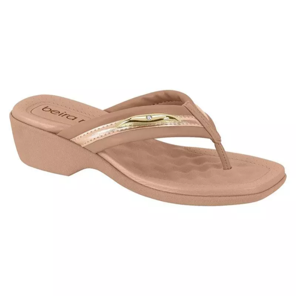 Tamanco Feminino Beira Rio Nude Confortavel e Estiloso