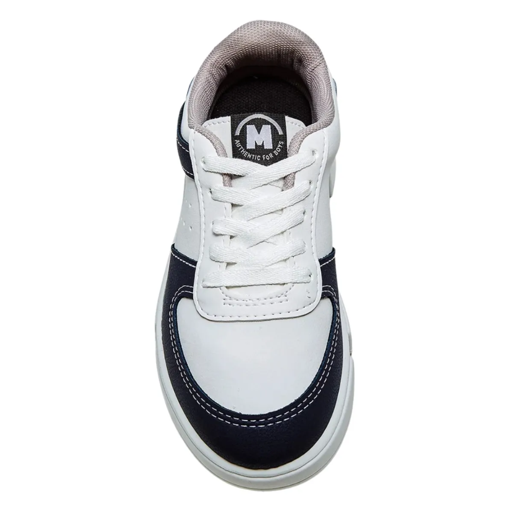 Tenis Molekinho Bicolor Masculino Conforto e Estilo Branco/Marinho 3
